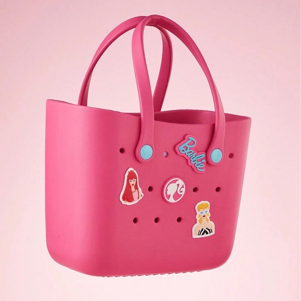 💖 Barbie Shining Collection Cartoon Tote Bag 💖 Blue Mini Bucket Lunch Travel